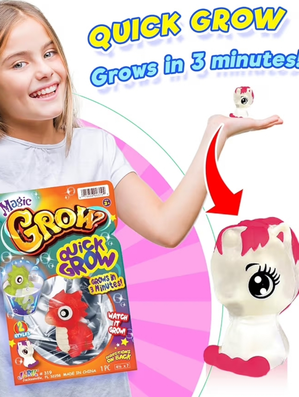 JA-RU Magic Squishy Grow Toy (1 Piece) Place in Water & Watch It Grow Blind Bag